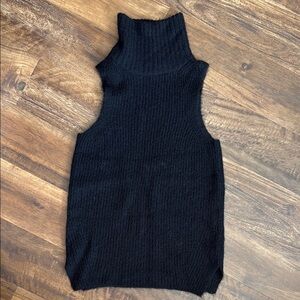 Joie Black Turtleneck Sleeveless Sweater